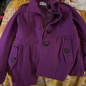 dELiA*s Women's Purple Pea Coat